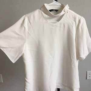 Zara Semi-Detached Women's Blouse w/ Accent Button